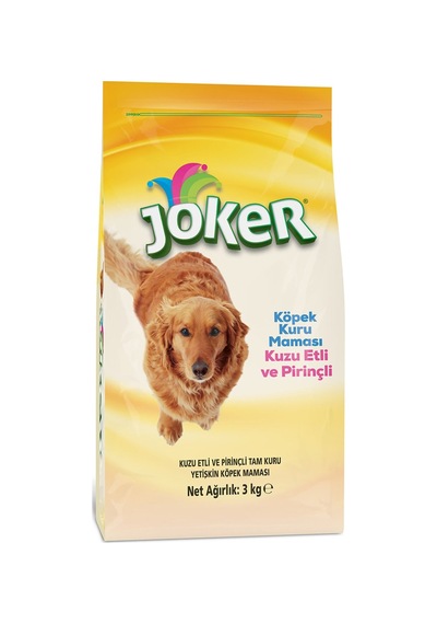 Joker Kuzu Etli Pirinçli Tam Kuru Köpek Maması 3 Kg - 5 Adet Tarı