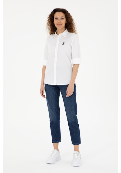 U.S. Polo Assn. U.s. Polo Assn. Kadın Uzun Kollu Gömlek 2086493 Beyaz
