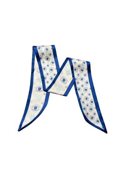 Tarzını Seç Gece Gözü Şeritli Fular Bandana Estascarf 7,5x100cm Göz