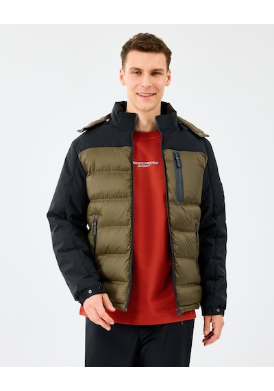 Skechers M Padded Jacket Erkek Siyah Mont S242033-3817 Siyah