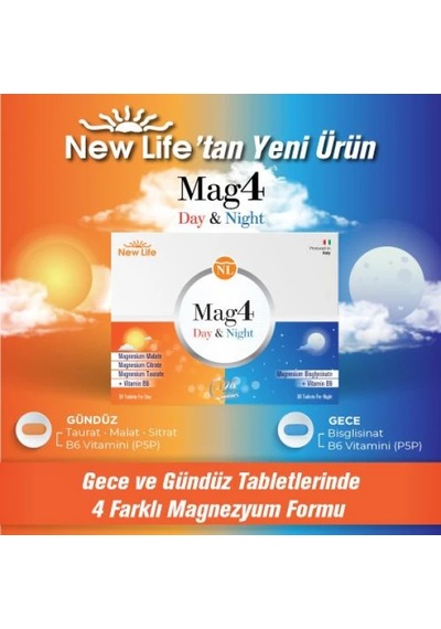 New Life Mag 4 Day 30 Tablet & Night 30 Tablet 3 Adet