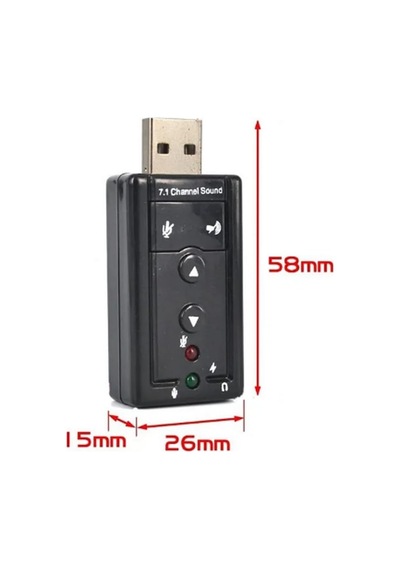 Lexroo 7.1 Usb Stereo Ses Adaptörü, Harici Ses Kartı