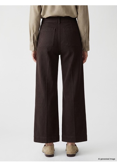 Lcw Modest Kahverengi Wideleg Kadın Jean Pantolon