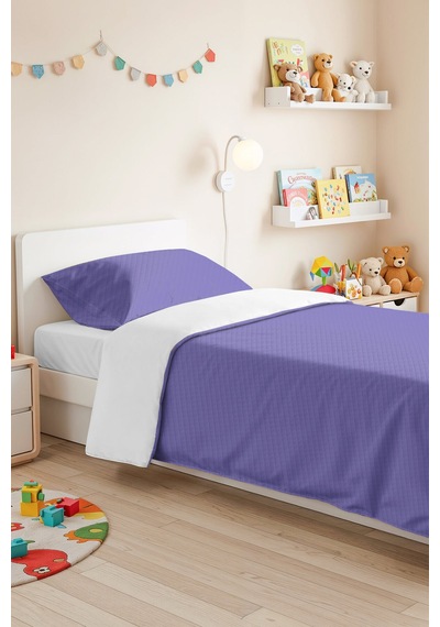 Lila Modern Genç Odası Tek Kişilik Pike Takımı - Kapitone Minimal Mor 160x220 Cm Yatak Örtüsü Sabahçı Güneş Eşiği