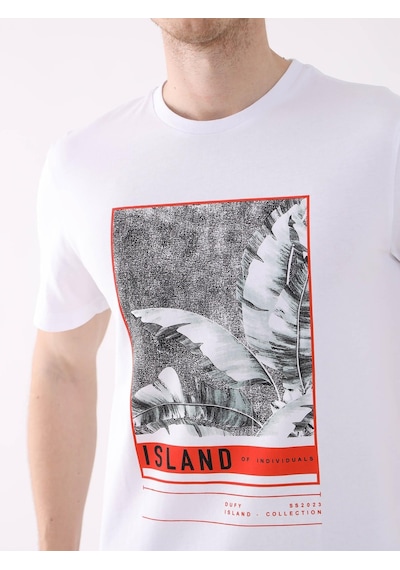 Dufy Beyaz Erkek Regular Fit O Yaka Tshirt - 94346 Beyaz