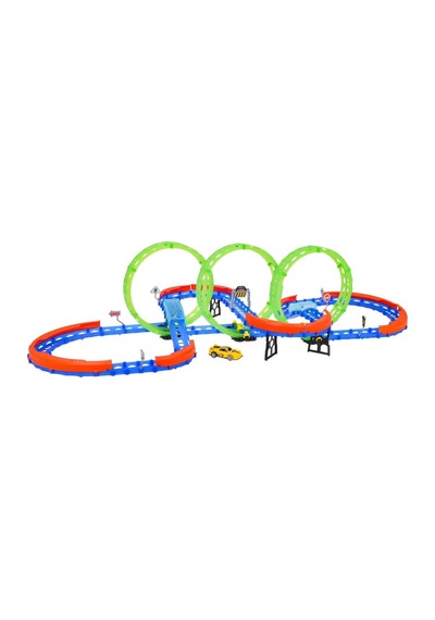 Glow Speed Track Parlayan Işıklı Yarış Pisti - 360 Derece Takla Atan Araba Oyun Seti 74 Parça