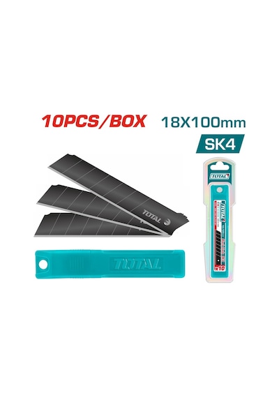 Total Maket Bıçağı Yedek Uç 10'lu Thtcb181 Yüksek Kalite Sk4 Çeliği