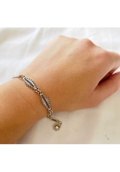 Oriental Kuyumculuk Jewellery Telkari Gümüş Bileklik Gri
