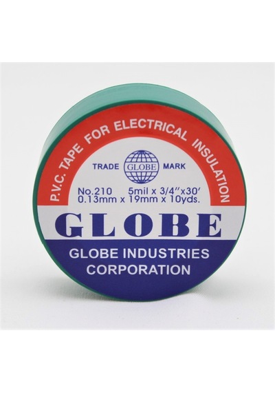Globe Pvc Elektrik İzolasyon Bant "0.13x19x10yrds" Yeşil