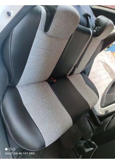 Fiat Linea Arka Sırt Arka Oturma Tek Parça Gri Keten Siyah Deri Karışımı Gri Ip