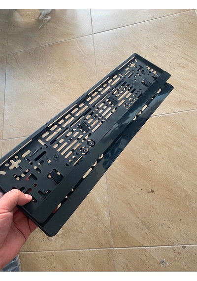 Plakalık Siyah Lazer Kesim Pleksi Sade Parlak Cıta Yazısız 2 Adet