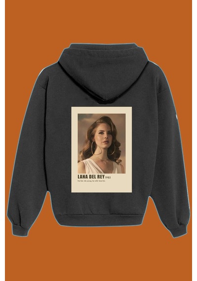 Tarzsokak Unisex Siyah Lana Del Rey Sırt Baskılı Sweatshirt