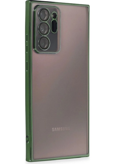 Newface Samsung Galaxy Uyumlu Note 20 Ultra Kılıf Razer Lensli Silikon Glblseme - 37 - Yeşil