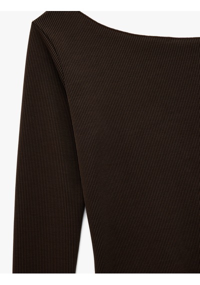 Koton Koton X Sibil Çetinkaya - Slim Fit Uzun Kollu Asimetrik Yaka Tek Omuz Bluz Kahverengi 6wak80018pk Kahve Koton Koton X Sibil Çetinkaya - Slim Fit Uzun Kollu Asimetrik Yaka Tek Omuz Bluz Kahverengi 6wak80018pk Kahve