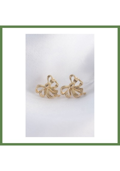 Bezos Pirinç Gold Renk Fiyonk Küpe Hb006 65466147