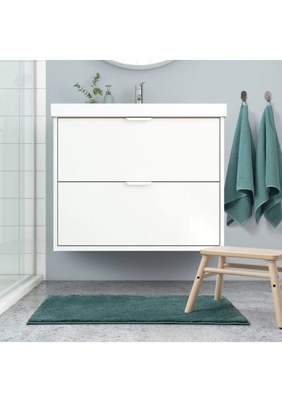 Ikea Backmara Banyo Halısı Paspas 50 X 80 Cm Turkuaz