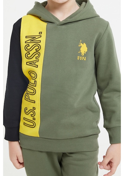 U.S. Polo Assn Lisanslı Haki Erkek Çocuk Kapüşonlu Eşofman Takım