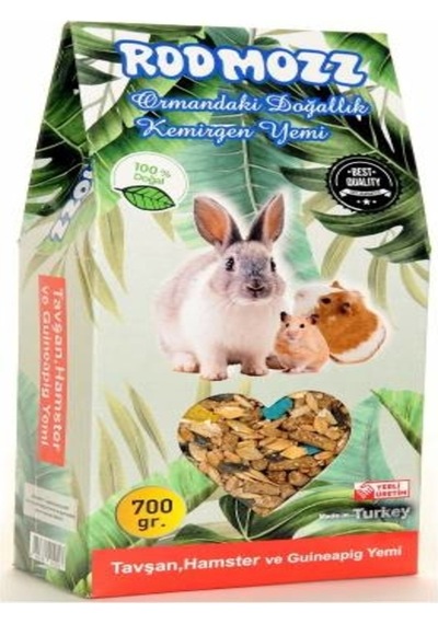 Rodmoz Premium Vitaminli Kemirgen Hamster Guineapig Tavşan Yemi 700gr