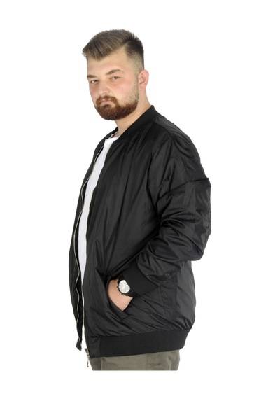 Mode Xl Büyük Beden Erkek Kolej Mont Jesica 22611 Siyah 001
