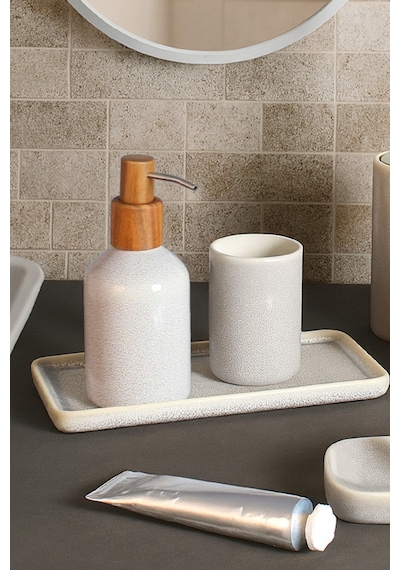 Primanova Elegance Banyo Seti 6 Parça Krem