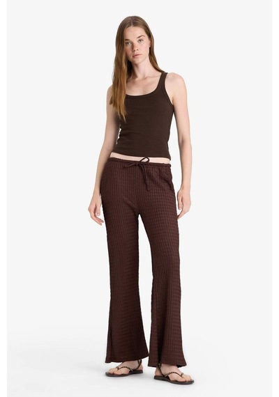 Defacto Flare Fit Cepli Normal Bel Standart Boy Bürümcük Pantolon F7659ax25hsbn341 Kahve