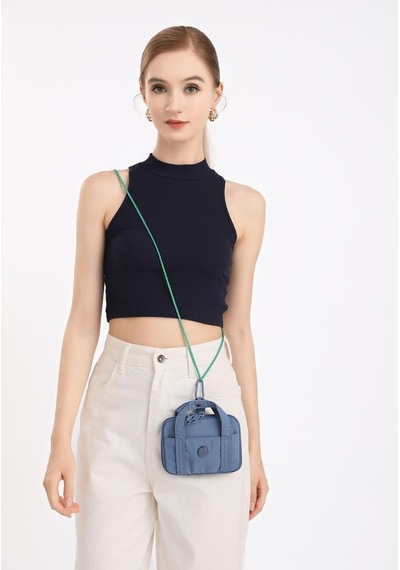 Smart Bags Mikro Poly Kumaş Askılı Mini Boy Kadın Cüzdanı 3346 Mor