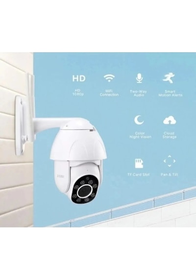 Miaxtreme 360 Wifi Ip Güvenlik Kamera Gece Görüş Sensörlü Hareket Duyarlı 1080p 4k Dış Ortam Ip Kamera Blm-04