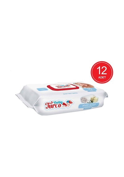 Baby Turco Beyaz Sabun Kokulu Islak Havlu Mendil 12 X 90'Lı