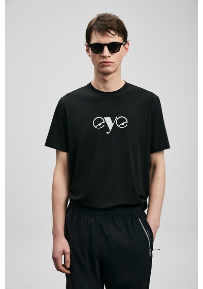 Lufian Larry Modern Grafik T- Shirt Siyah Siyah 111020306100100