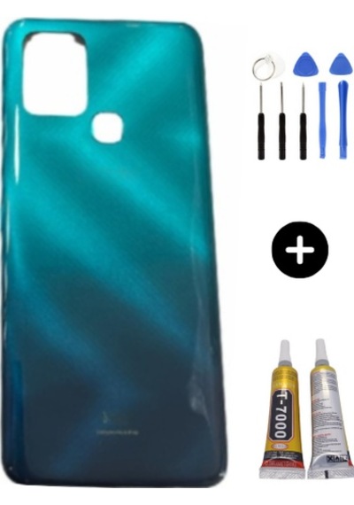 İnfinix Hot 10 Uyumlu Arka Kapak Yeşil + Montaj Seti Çok Renkli