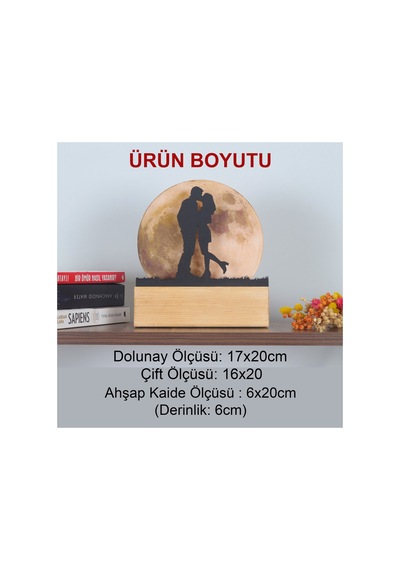 Led Işıklı Pleksi Dolunay Kişiselleştirilebilir Biblo Ametist Öpüşen Sevgili Anahtar Askılığı Sarı - 737347088 Sarı