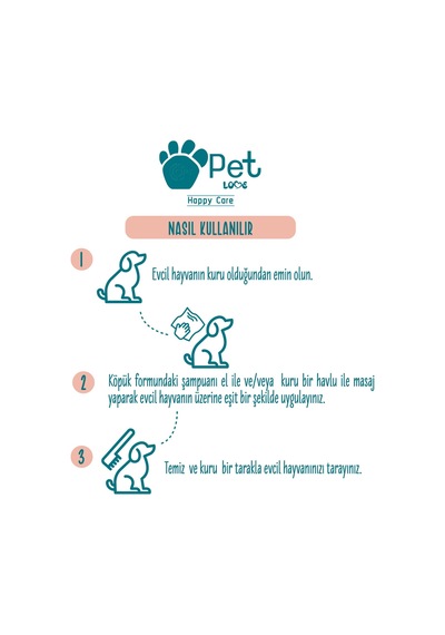 Pet Love Durulanmayan Köpük Şampuan Kurabiye & Vanilya Doğal Argan Yağlı 225 ML