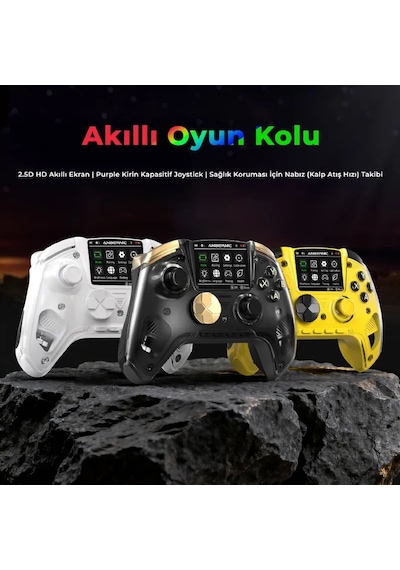 Rg G01 Akıllı Ekranlı Kablosuz Oyun Kolu Siyah- 2.5d Hd Ekran Purple Kirin Kapasitif Joystick Çift Modlu Manyetik Hall Tetik Mekanik Abxy Nabız Sensörlü Pc Switch Android İos Gamepad Rg G01 Akıllı Ekranlı Kablosuz Oyun Kolu Siyah- 2.5d Hd Ekran Purple Kirin Kapasitif Joystick Çift Modlu Manyetik Hall Tetik Mekanik Abxy Nabız Sensörlü Pc Switch Android İos Gamepad