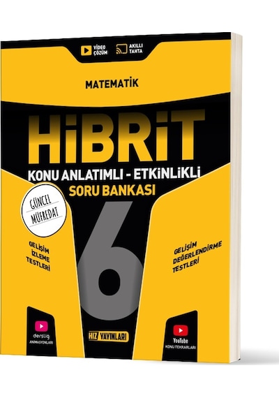 Hız Yayınları 2026 6. Sınıf Matematik Hibrit - Konu Anlatımlı Soru Bankası Yeni Müfredat
