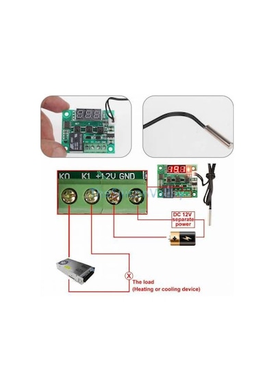 Dijital Termostat 12V Kuluçka Termostatı Akvaryum Buzdolabı