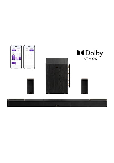 Ultımea Skywave X50 Dolby Atmos 5.1.4 Soundbar, 2xsurround, 8" Subwoofer, Gan Amfi Ev Sinema U422a