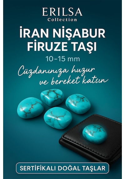 Sertifikalı Doğal İran Nişabur Firuze Taşı Kütle 10-15 Mm Huzur