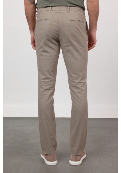 İmza Vizon Yan Cep Keten Slim Fit Keten Karışımlı Jogger Pantolon 1003260169