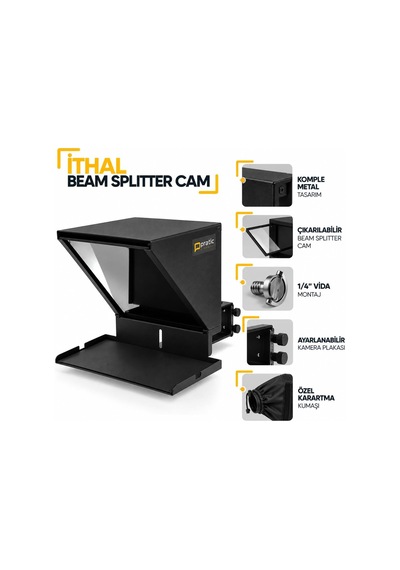 Pratic Tablet Prompter Tam Set Bluetooth Kumanda Ve Telefon Tutuculu, Metal Gövde