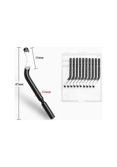 Metal Çapak Alma Aracı Kiti Çapak Alma Seti Ahşap Plastik Metal Raspa Seti 11bıçak Kol