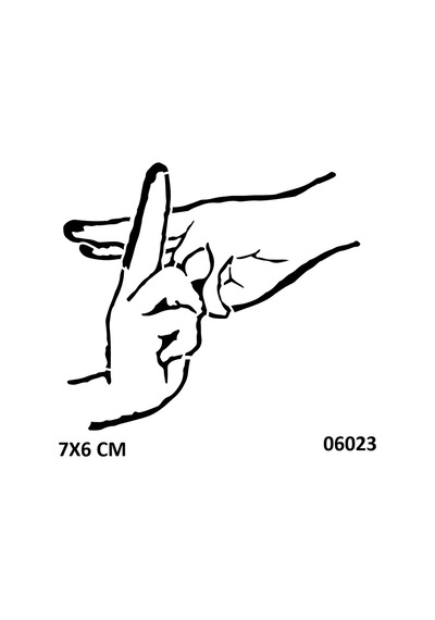 Airbrush Tattoo El İşareti Yapışkanlı Stencil Süsleme Ve Boyama Kalıbı