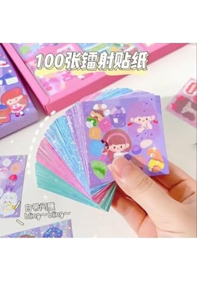 Momojan Fashion Temalı 100 Yaprak 4 Bölmeli Sticker Seti Bullet Journal