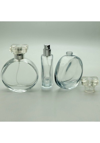 Ferdenferda 20 Adet Boş Cam Parfüm Şişe 50 ML Chnl Model Şeffaf Geçmeli