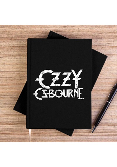 Ozzy Osbourne Logo Siyah Çizgisiz Kanvas Defter