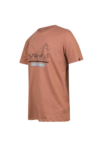2as Alex Baskılı Erkek Sıfır Yaka T-shirt 016 Kahve