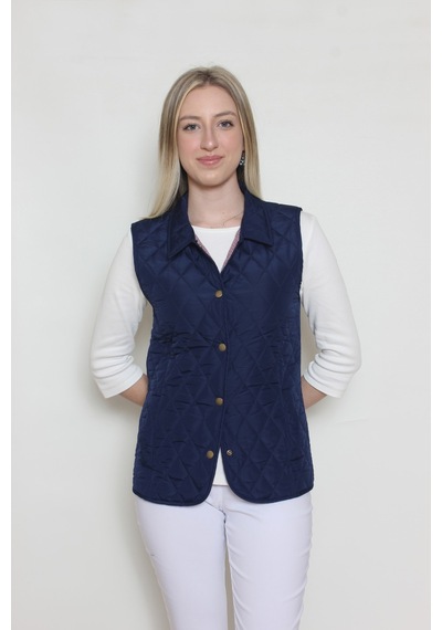 CottonCool Kadın Kapitone Yelek Lacivert