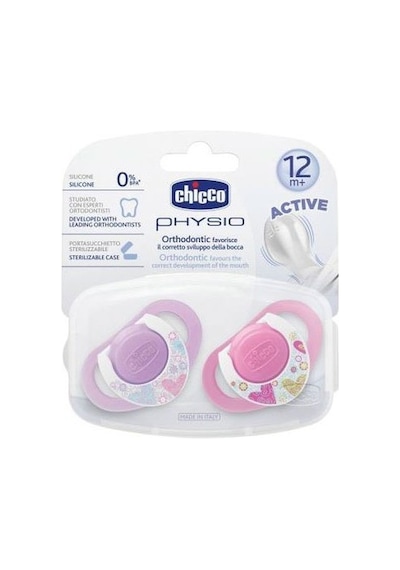 Chicco Physio Compact Silikon Emzik 12 Ay+ Kız 2'li Sarı