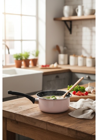 Akayev Emaye 14 Cm Sosluk Pembe