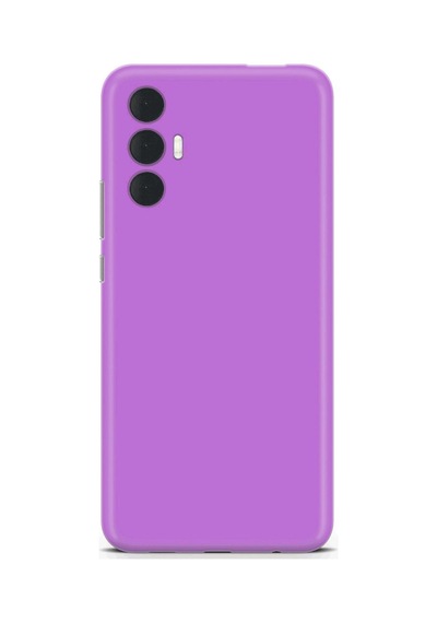 Tecno Spark 8 Pro Kılıf Kamera Korumalı Silikon Rubber Arka Kapak Lila