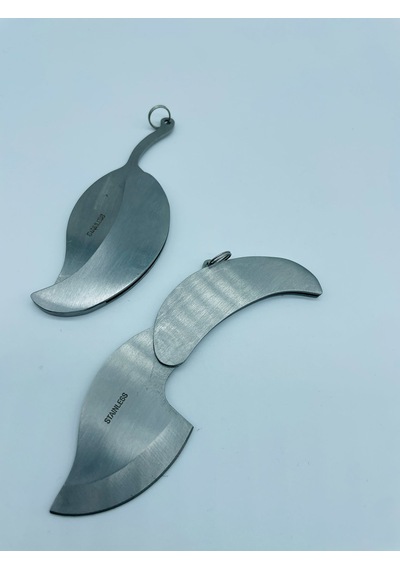 Stainless Kamp Metal Yaprak Modeli Büyükboy -12cm Gümüş